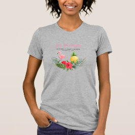 Flamingo Tropical är en baby Shower T Shirt