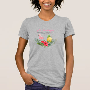 Flamingo Tropical är en baby Shower T Shirt