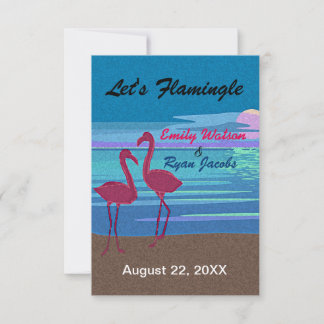 Flamingo Tropical Beach Wedding & Menu OSA Kort