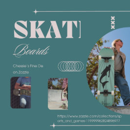 Flamingo Tropical Botanical Skateboard
