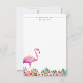 Flamingo Tropical Family Tack-plattkort Tack Kort