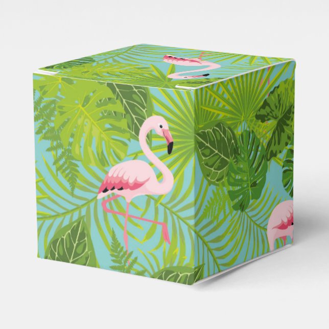 Flamingo tropical handflatan Gift Box Presentaskar (Framsidan Sidan)