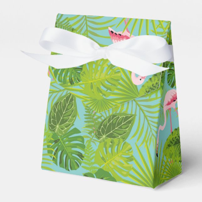 Flamingo tropical handflatan Gift Box Presentaskar (Framsidan Sidan)