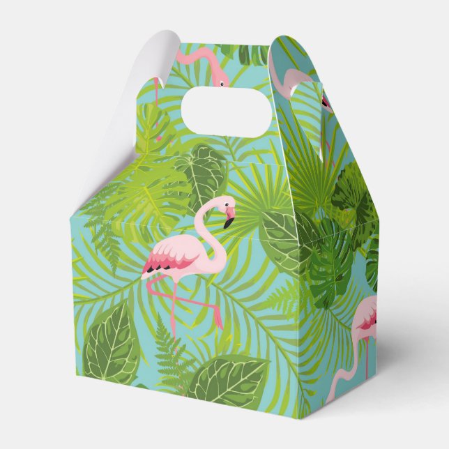 Flamingo tropical handflatan Gift Box Presentaskar (Framsidan Sidan)