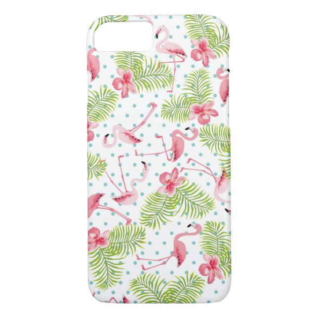 Flamingo Tropical iphone case Cover Case-Mate iPhone Skal (Baksida)