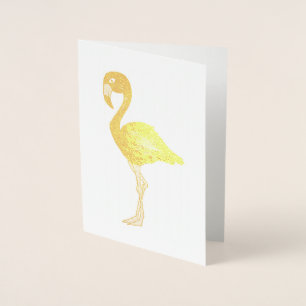 Flamingo Tropical Island Bird Folierat Kort