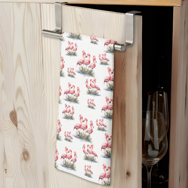 Flamingo Tropical Jul Kökshandduk (Flamingo Tropical Christmas kitchen towel )