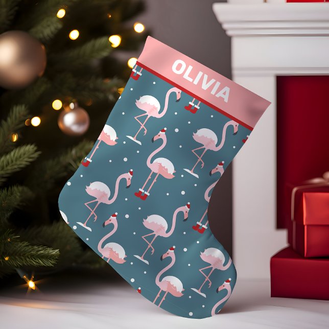 Flamingo Tropical Jul Liten Julstrumpa (Skapare uppladdad)
