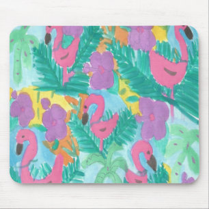 Flamingo Tropical Jungle Mönster Musmatta