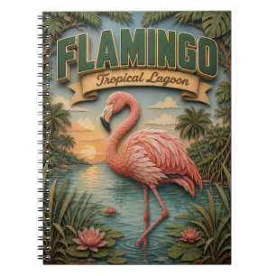 Flamingo Tropical Lagoon POPCUT Anteckningsbok
