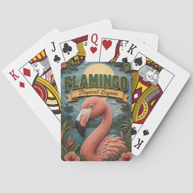 Flamingo Tropical Lagoon POPCUT Casinokort (Baksidan)