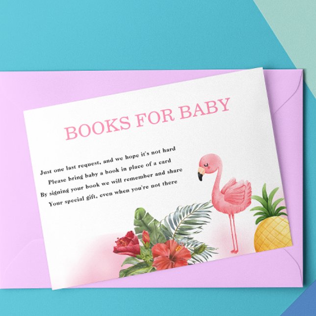Flamingo Tropical Rosa Bokar för baby Tilläggskort (Skapare uppladdad)