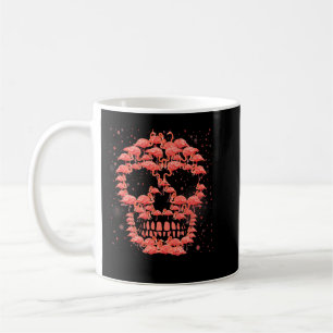 Flamingo Tropical Skull Halloween Älskare 60 Rosa  Kaffemugg