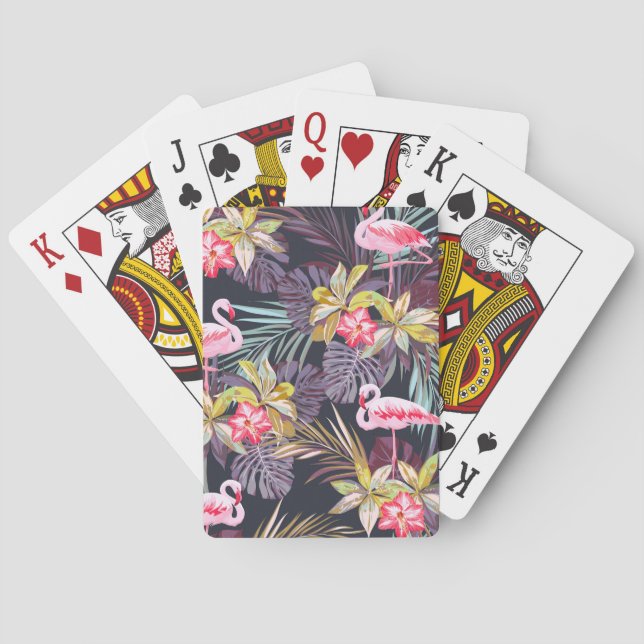 Flamingo Tropical: Sommarsömlös Mönster Casinokort (Baksidan)