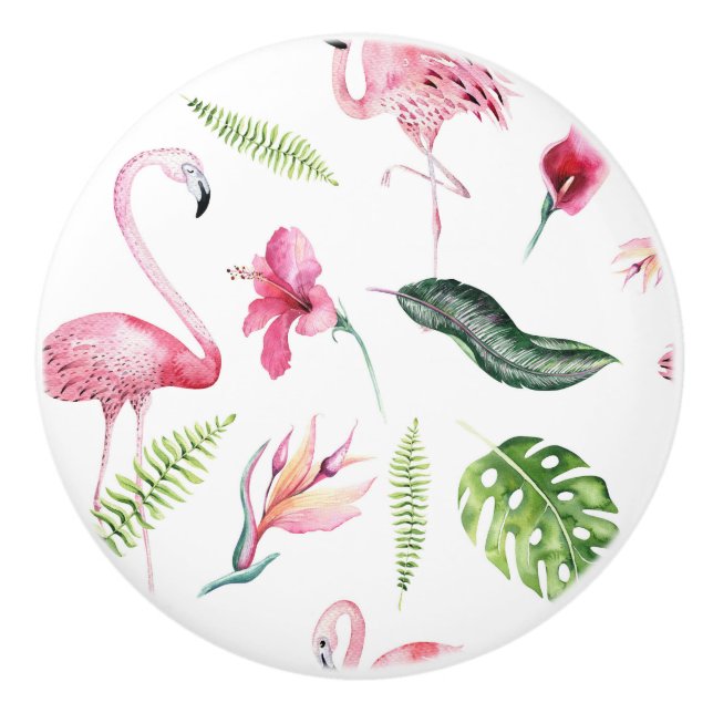 Flamingo Tropics Sommar Ö Chic Hibiskus Rosa Knopp (Framsidan)