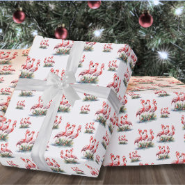 Flamingo Tropisk Jul Presentpapper