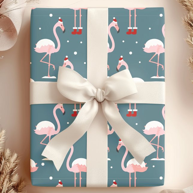 Flamingo Tropisk Jul Presentpapper (Skapare uppladdad)