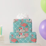 Flamingo Tropisk Rosa Fåglar Flickor Födelsedag Presentpapper<br><div class="desc">Tillsätt en stänk av tropisk kul till dina presenter med detta Flamingo Tropical-gavpapper! Detta livfulla, sömlösa mönster visar eleganta rosa flamingor bland frodiga palmblad, tropiska blommor och kanske en stänk av vatten, i ljusa nyanser av korall, grönt och turkos. Perfekt för sommarens födelsedagsfester, poolpartyfavoriter, presenter till möhippa eller vilken tillställning...</div>