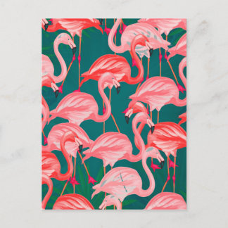 flamingo tropiska sommar vykort