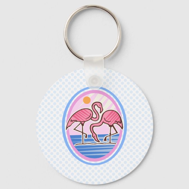 Flamingo-Twillingar Nyckelring (Framsida)
