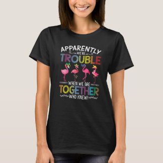 Flamingo Tydligen Är Vi Problem När Vi Är Tillsamm T Shirt