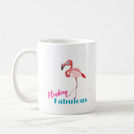 Flamingo-typografi med Rosa Flamingo Kaffemugg