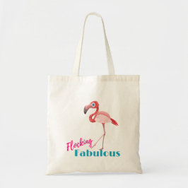 Flamingo-typografi med Rosa Flamingo Tygkasse