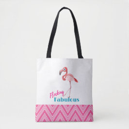 Flamingo-typografi med Rosa Flamingo Tygkasse