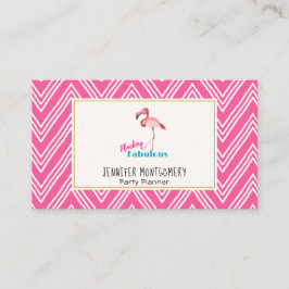 Flamingo-typografi med Rosa Flamingo Visitkort