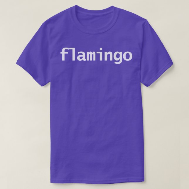 Flamingo Typography T Shirt (Design framsida)