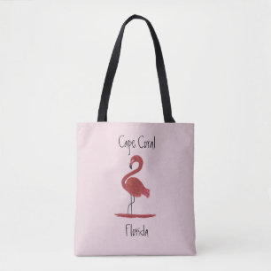 Flamingo - uddkorall Florida Tygkasse
