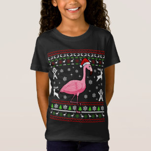 Flamingo Ugly jul Pajama Cute Bird Animal X- T Shirt