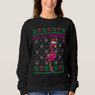 Flamingo Ugly jul Sweater Feliz Navidad T Shirt