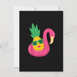 Flamingo upp och ned Pineapple Swinger Manar & Wom Inbjudningar