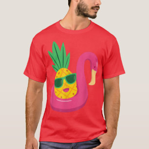 Flamingo Uppsida ned Pineapple SwingerMen & Women T Shirt