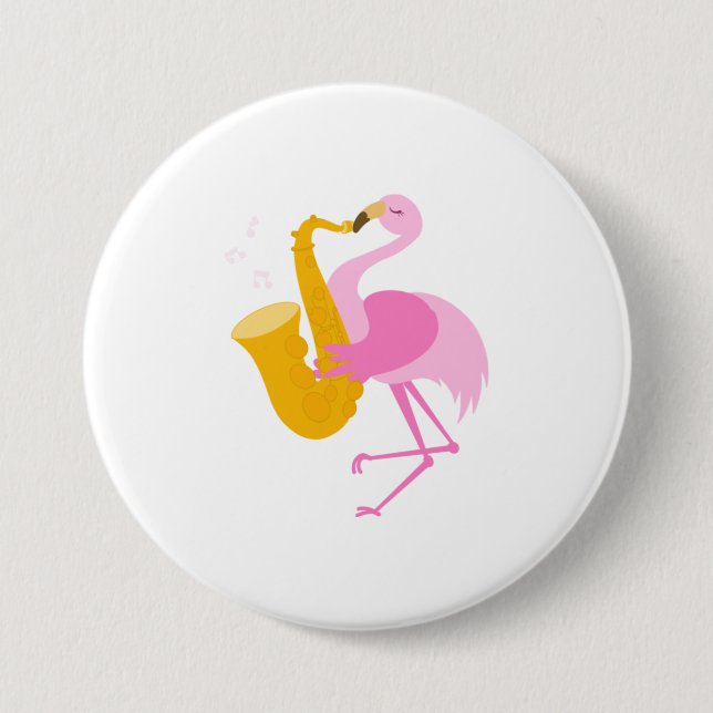 Flamingo Uppspelning Saxophone saxophonist Funn Knapp (Framsida)