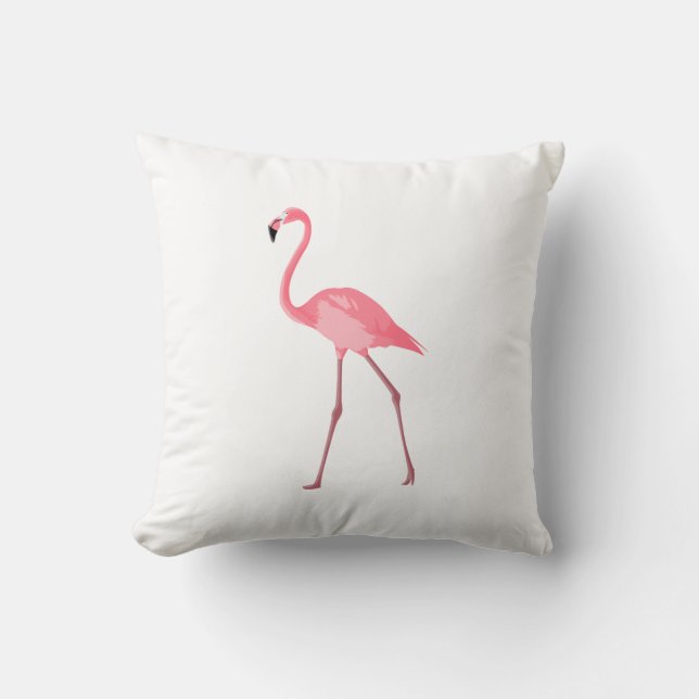 Flamingo, vacker Rosa Flamingo Kudde (Framsida)