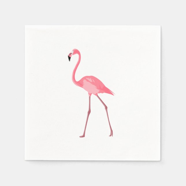 Flamingo, vacker Rosa Flamingo Pappersservett (Framsidan)