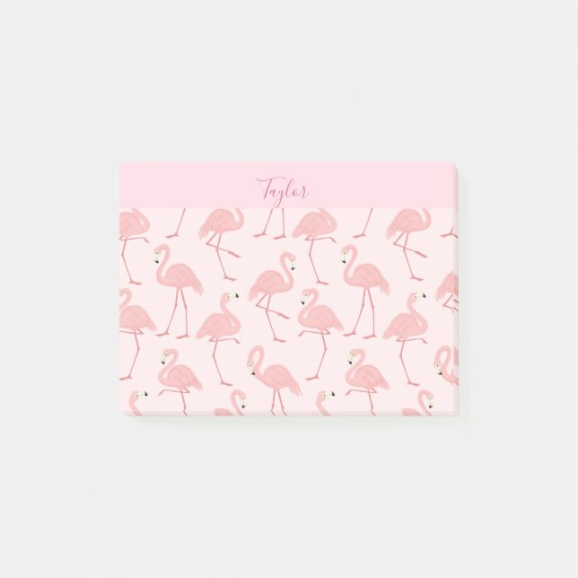 Flamingo, vacker Rosa Flamingo Post-it Block (Framsida)