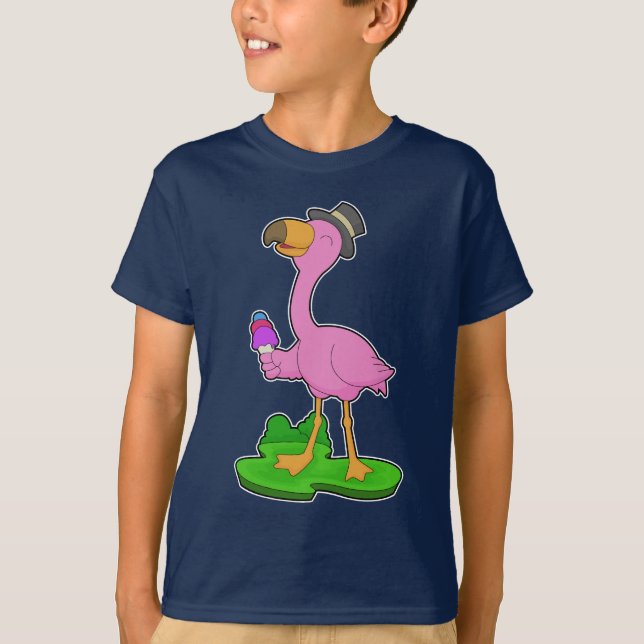 Flamingo våffelglass t shirt (Framsida)