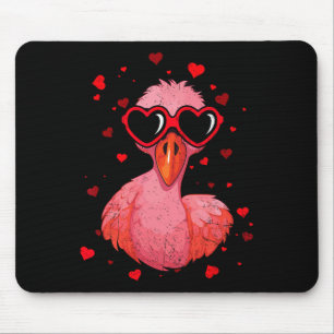Flamingo Valentine Sungles Heart Cute Älskare Musmatta
