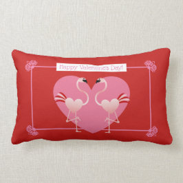 Flamingo Valentines dag Lumbar Pillow Lumbarkudde