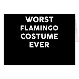 Flamingo Värst Flamingo Costume någonsin Hälsningskort