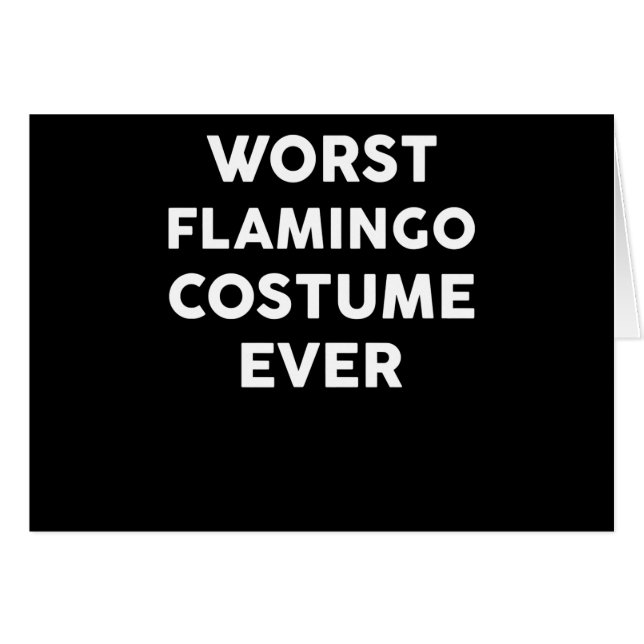 Flamingo | Värst Flamingo Costume någonsin Hälsningskort (Framsidan Horizontal)