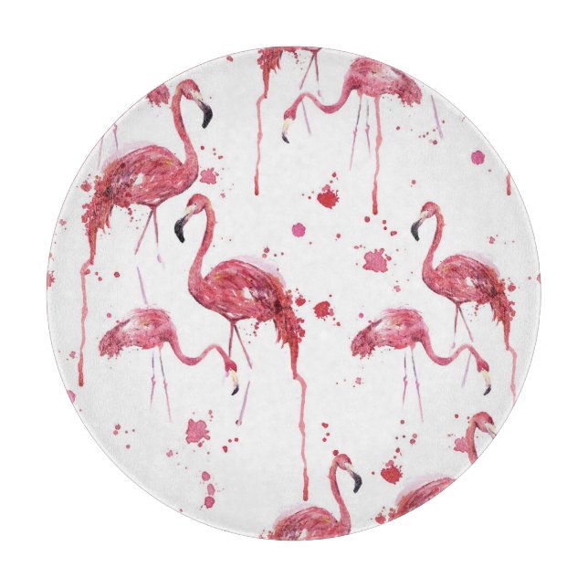 Flamingo vattencolor mönster, vibrant design. (Framsidan)