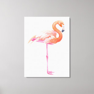 Flamingo, vattenfärg canvastryck