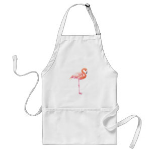 Flamingo, vattenfärg förkläde