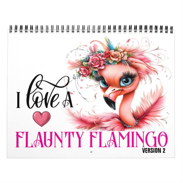 Flamingo Version 2-kalender Kalender (Omslag)
