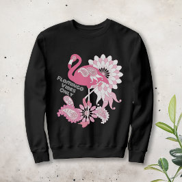 Flamingo Vibes Only - Paisley Pink Flamingo T Shirt