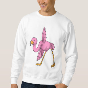 Flamingo vid Yoga Stretching-övning Lång Ärmad Tröja